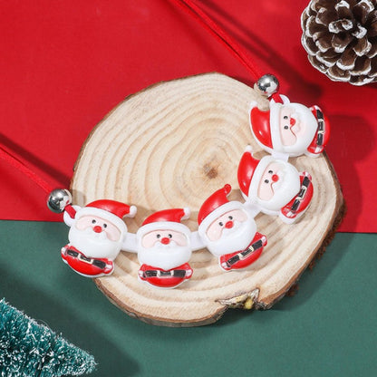 Creativity Santa Claus Gingerbread Man Bell Necklaces