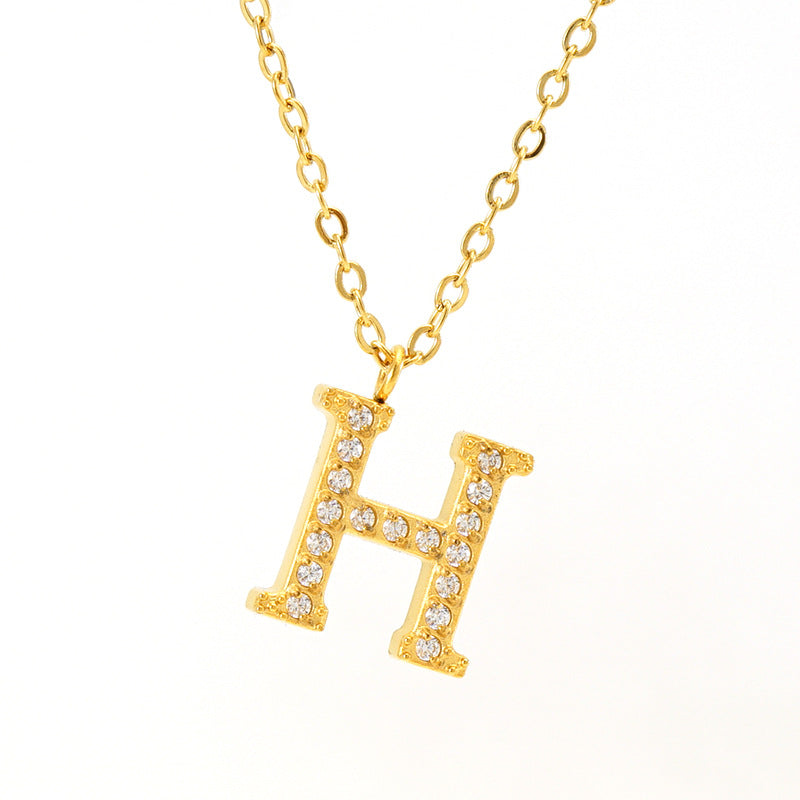 Women's English Letter Pendant High-grade Clavicle Chain Necklaces