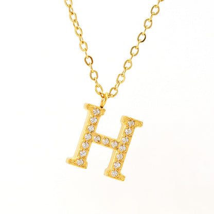 Women's English Letter Pendant High-grade Clavicle Chain Necklaces