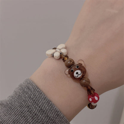 Cute Ceramic Female Elastic String Girlfriends Bracelets