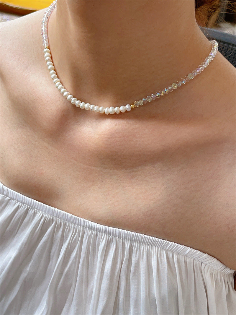 Women's Size And Handmade Fishing Line Clavicle Woven Necklaces