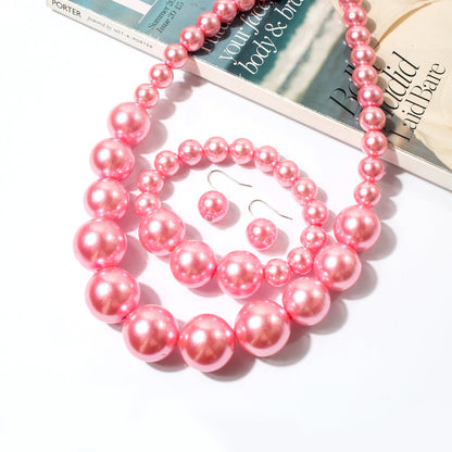 Fashion Pearl Simplicity And Exaggeration Imitation Necklaces