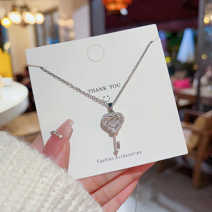 Unique Key Pendant Female Light Luxury Temperament Clavicle Necklaces
