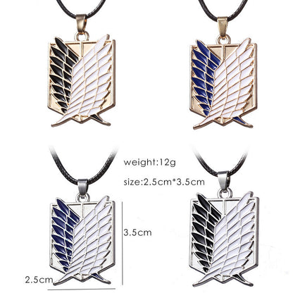 Anime Peripheral Attack On Titan Investigation Necklaces