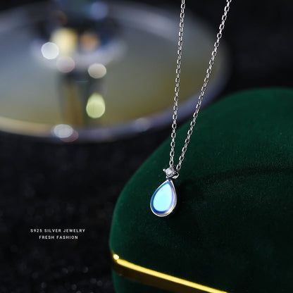 Temperament Mermaid Water Drop Special Interest Light Luxury Design Necklaces