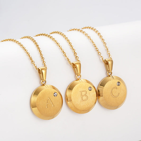 Women's Diamond Stainless Steel Letter For Fashion Necklaces