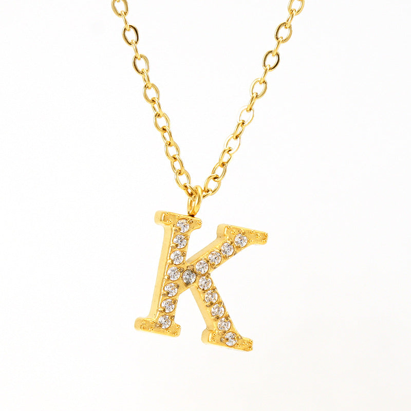 Women's English Letter Pendant High-grade Clavicle Chain Necklaces