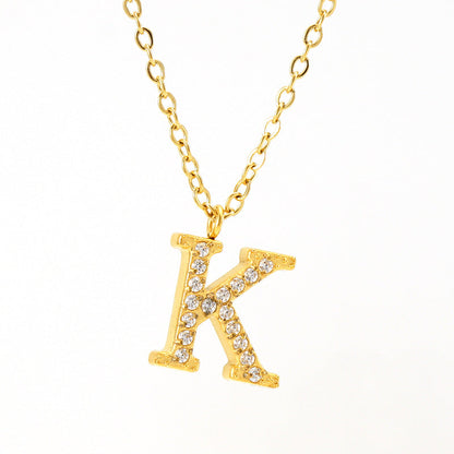 Women's English Letter Pendant High-grade Clavicle Chain Necklaces