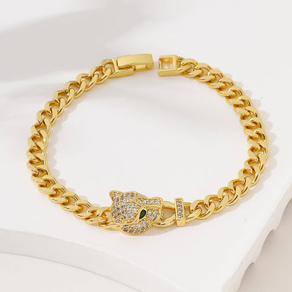 Women's Fashion Ornament Personalized Hip Hop Exaggerated Leopard Bracelets