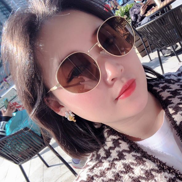 Women's Broadcast Temperament Simulation Citrine Rhinestone Full Diamond Earrings