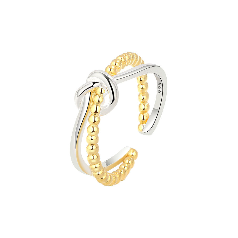 Fashion Simple Opening Knotted Female Cold Style Rings