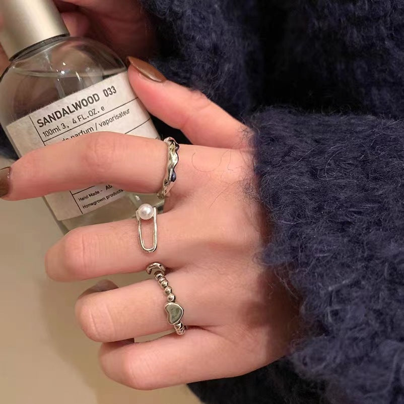 Women's Pearl For Niche Temperament Versatile Design Rings