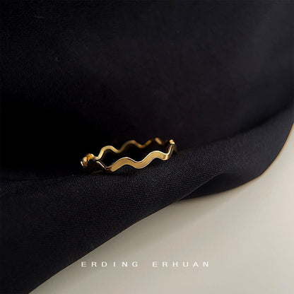 Micro Inlaid Zircon Flower Electroplating Opening Rings