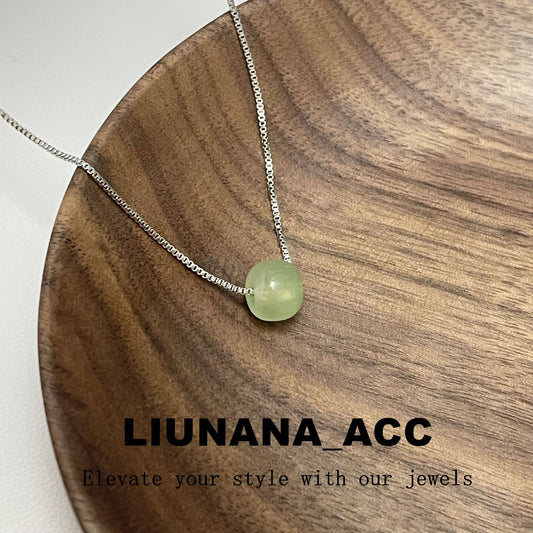 Beads Female Chinese Style Imitation Jade Pendant Clavicle Necklaces