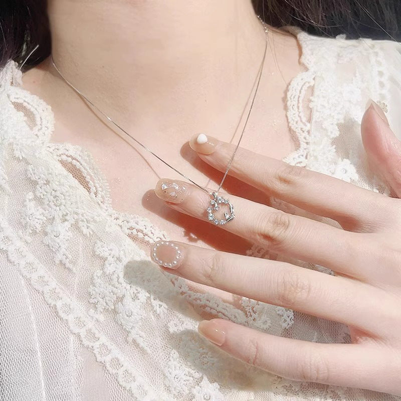 Steel Elegant Fashion Style Tulip Garland Female Necklaces