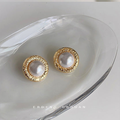 Pull Full Style Retro Round Geometric Exaggerated Earrings