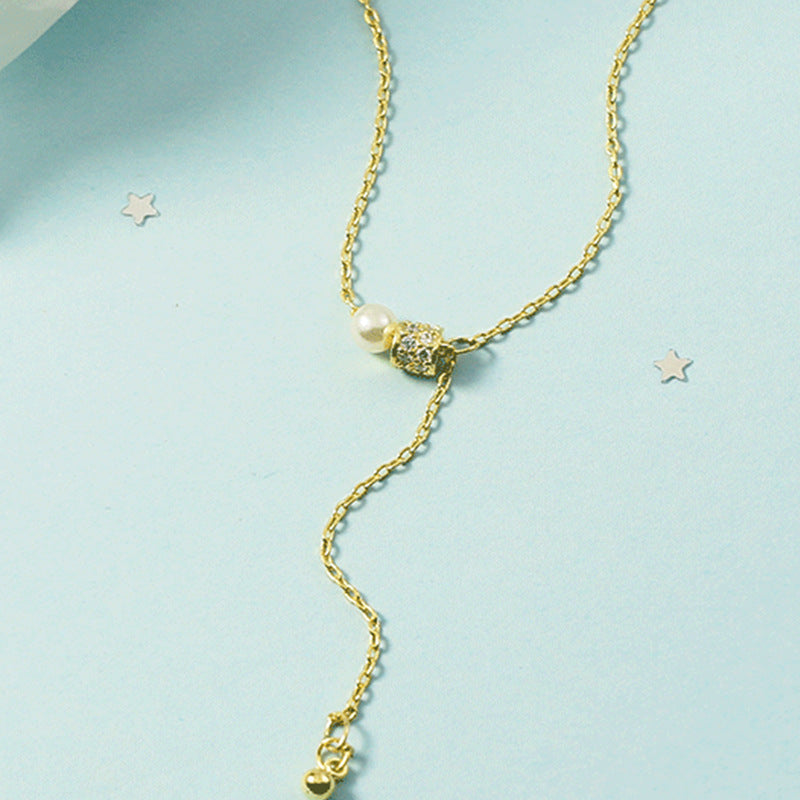 Small Waist Light Luxury Full Diamond Niche Clavicle Necklaces