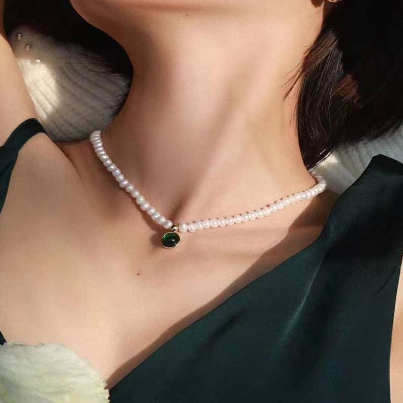 Women's Design Clavicle Chain Birthstone Lucky Stone Necklaces