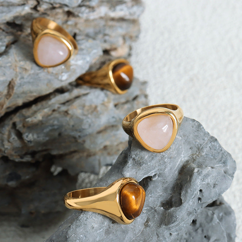 Stone Tigereye Retro Affordable Luxury Elegant Rings