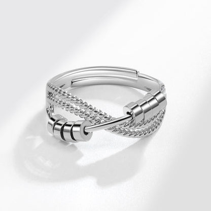 Anxiety Relief Spinning Smart Index Finger Transfer Beads Rings