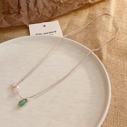 Women's Series Tigereye Butterfly Chinese Retro Beaded Sweater Necklaces