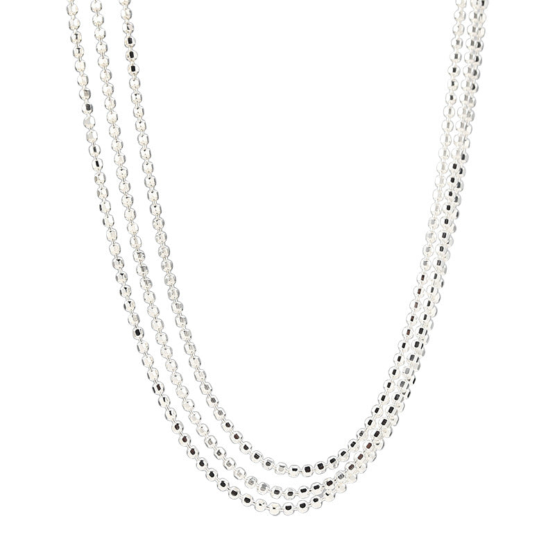 Italian Chain Round Beads Sterling Sier Pure Necklaces