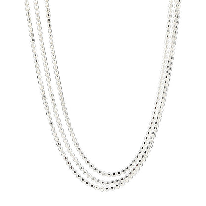 Italian Chain Round Beads Sterling Sier Pure Necklaces