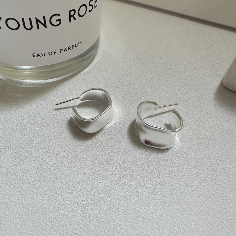 Matsumoto Tube Sterling Sier Type Minimalist Earrings