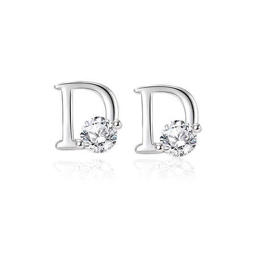 Women's Sier Diamond High-grade Fashion Personalized Minority Earrings