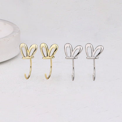 Children's Rabbit Ears Simple Cute Smart Hollow Mini Small Earrings