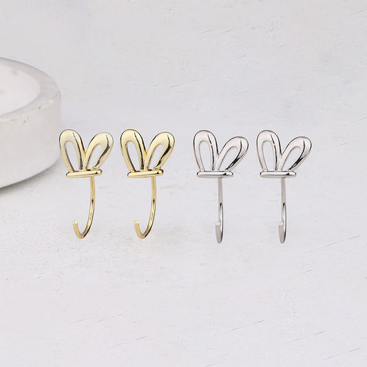 Children's Rabbit Ears Simple Cute Smart Hollow Mini Small Earrings