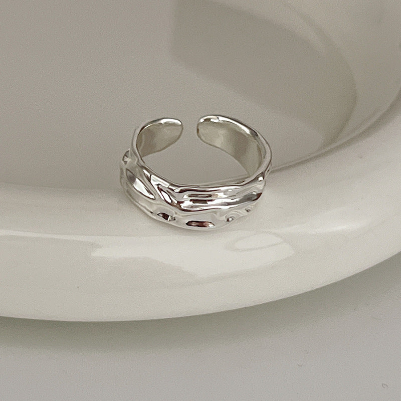 Sier Female Design Light Luxury Index Rings