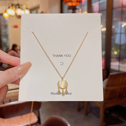 Women's Minority Opal Longevity Lock Titanium Steel Necklaces