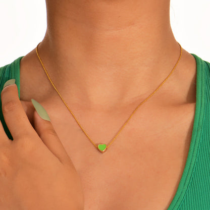 Personalized Oil Drop Peach Heart Pendant Necklaces