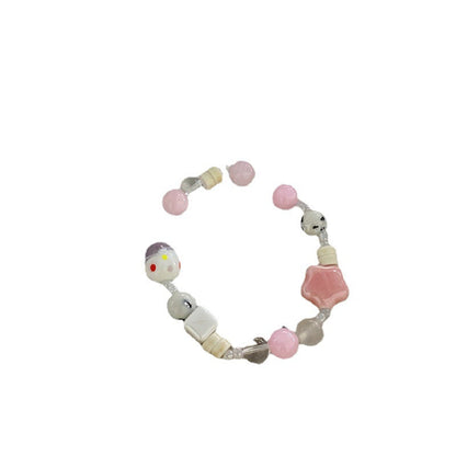 Women's Star Flower Leaves Beaded Sweet Cute Bracelets