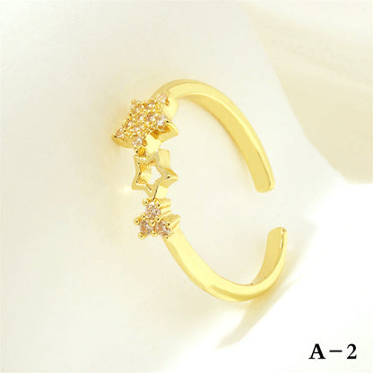 Gold Spirit Snake Green Eye Female Rings