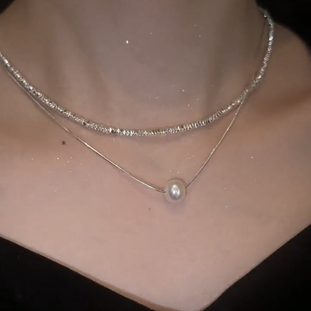 Broken Sier Design Simple Snake Bones Necklaces