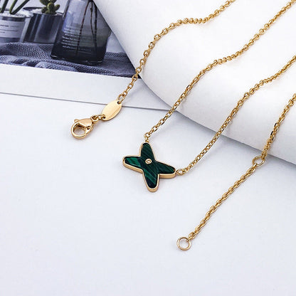 Natural White Shell Female Rose Gold Necklaces