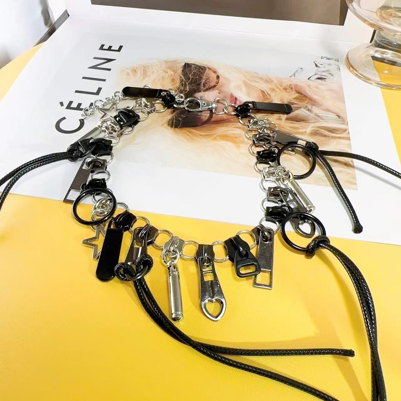 Women's Many Zipper Punk Style Series Chain Necklaces