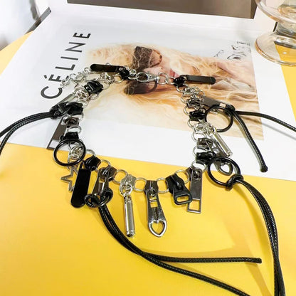 Women's Many Zipper Punk Style Series Chain Necklaces