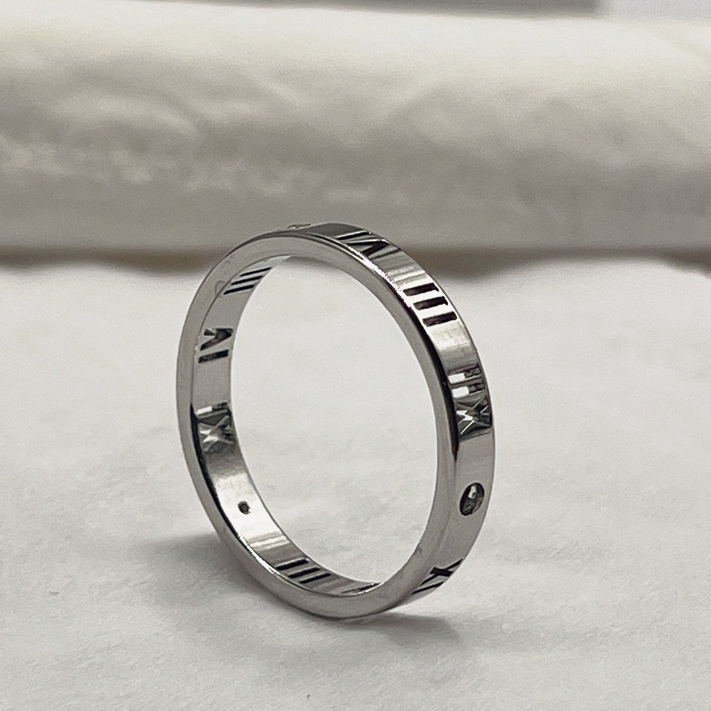 Digital Titanium Steel Niche Advanced Sense Trend Diamond Rings