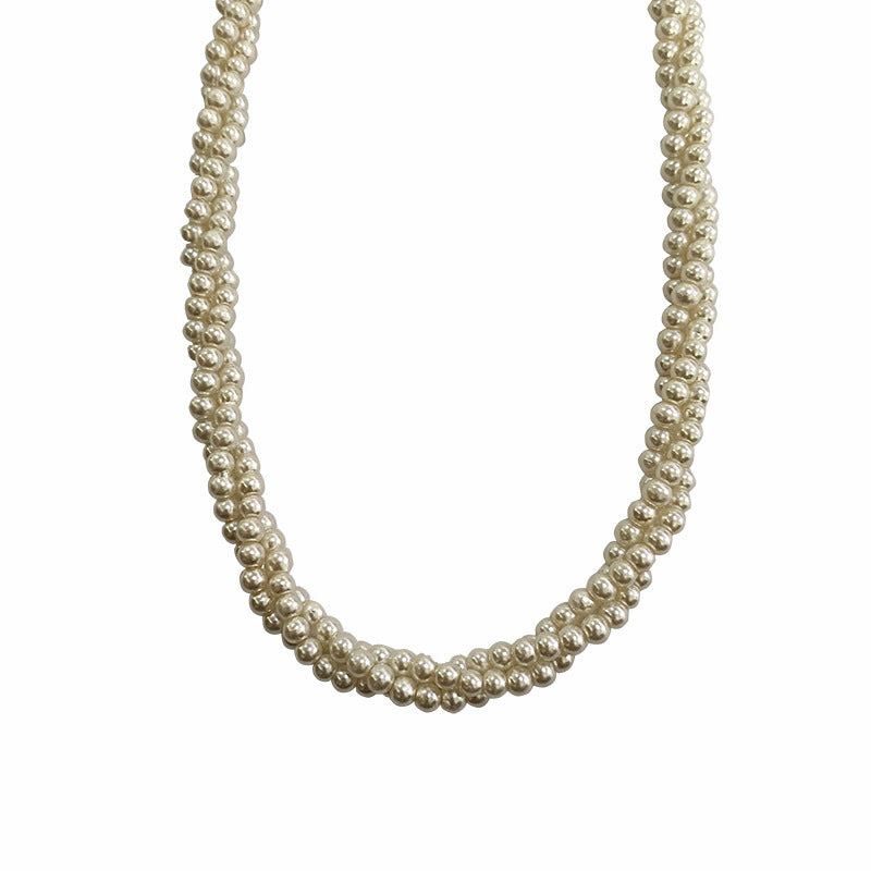 Retro Pearl Winding Light Luxury Minority Necklaces
