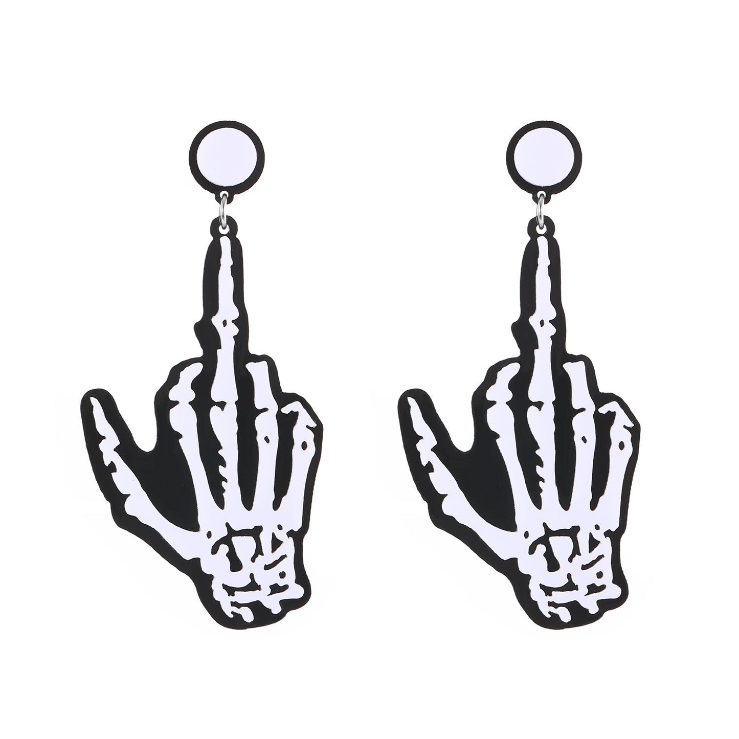 Female Gothic Dark Bat Spider Pumpkin Earrings