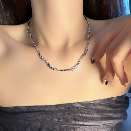 Small Pieces Of Sier Female Hip Necklaces