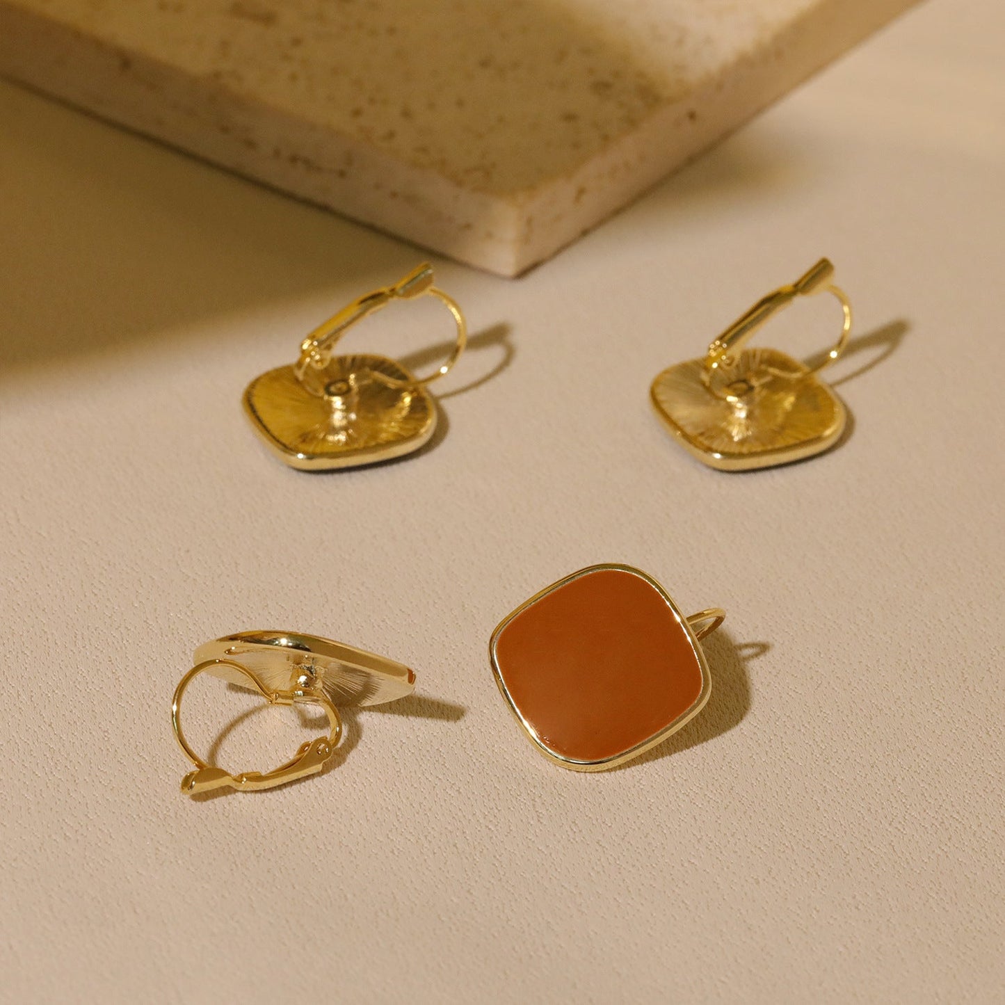 Women's Style Graceful Geometric Square Ear Clip Earrings