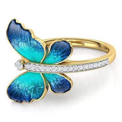 Creative Butterfly Fashion Insect Lady Personality Rings
