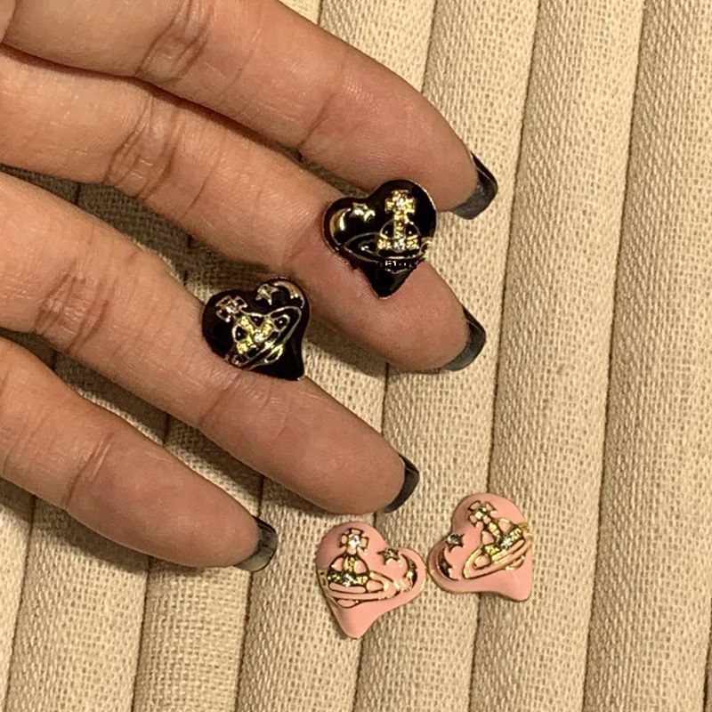 Sweet Cool Enamel Drop Oil Love Earrings