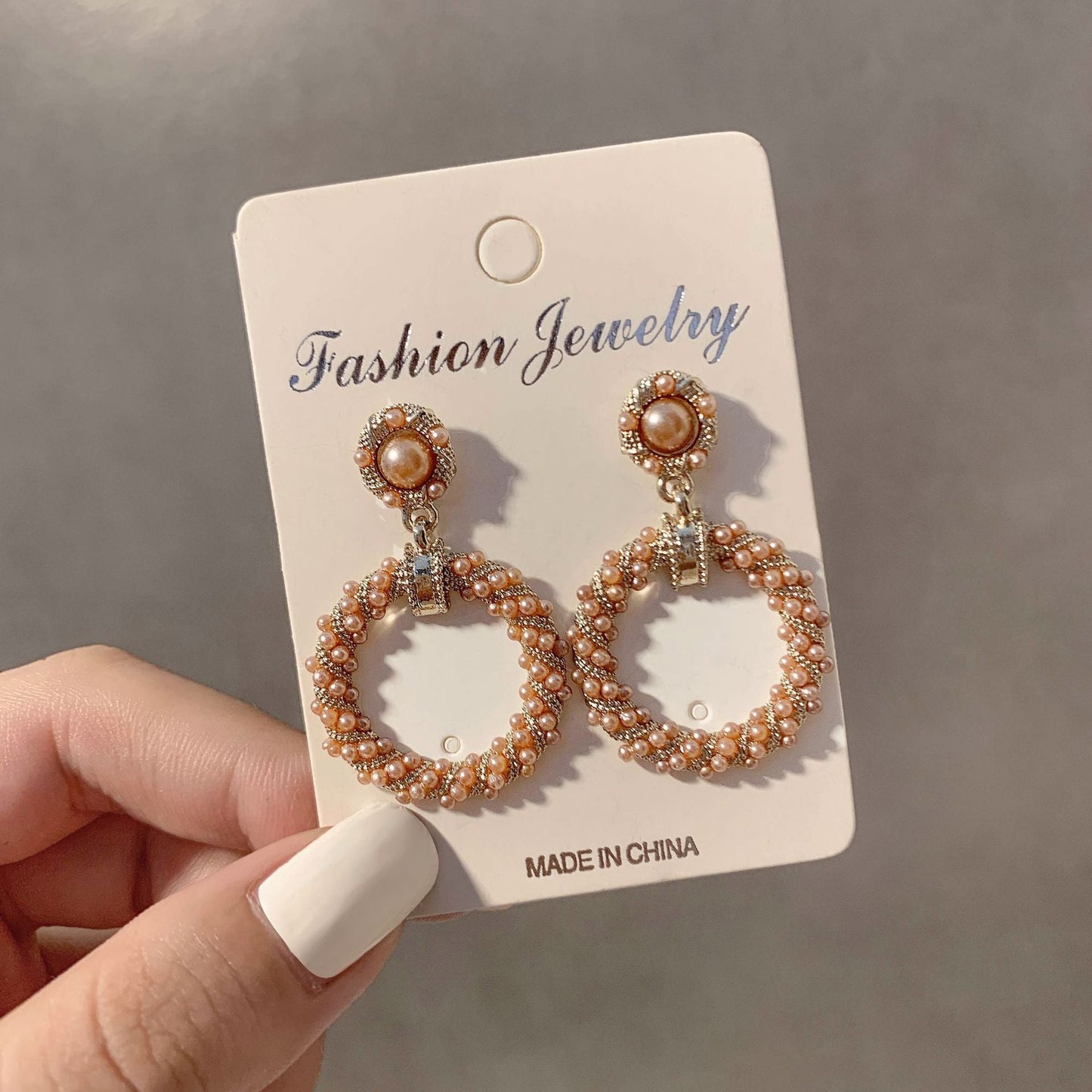 Female Simple Graceful Metal Quality Street Earrings