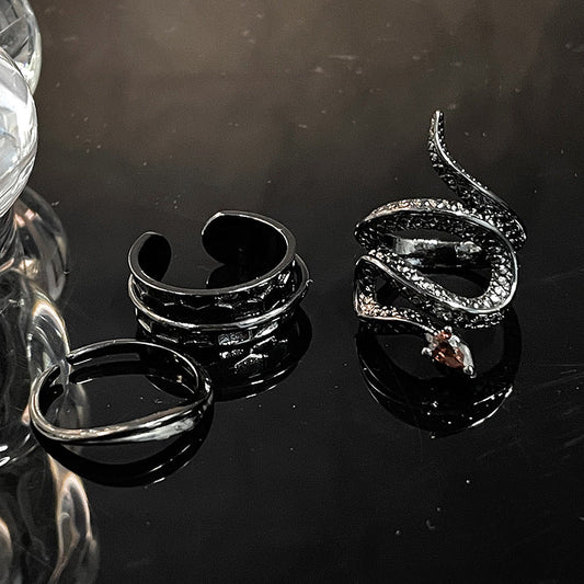 Women's Personalized Niche Design Dark Retro Fashion Rings