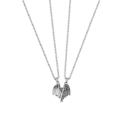 Wing Sun Moon Heart-shaped Projection Languages Necklaces